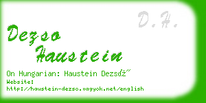 dezso haustein business card